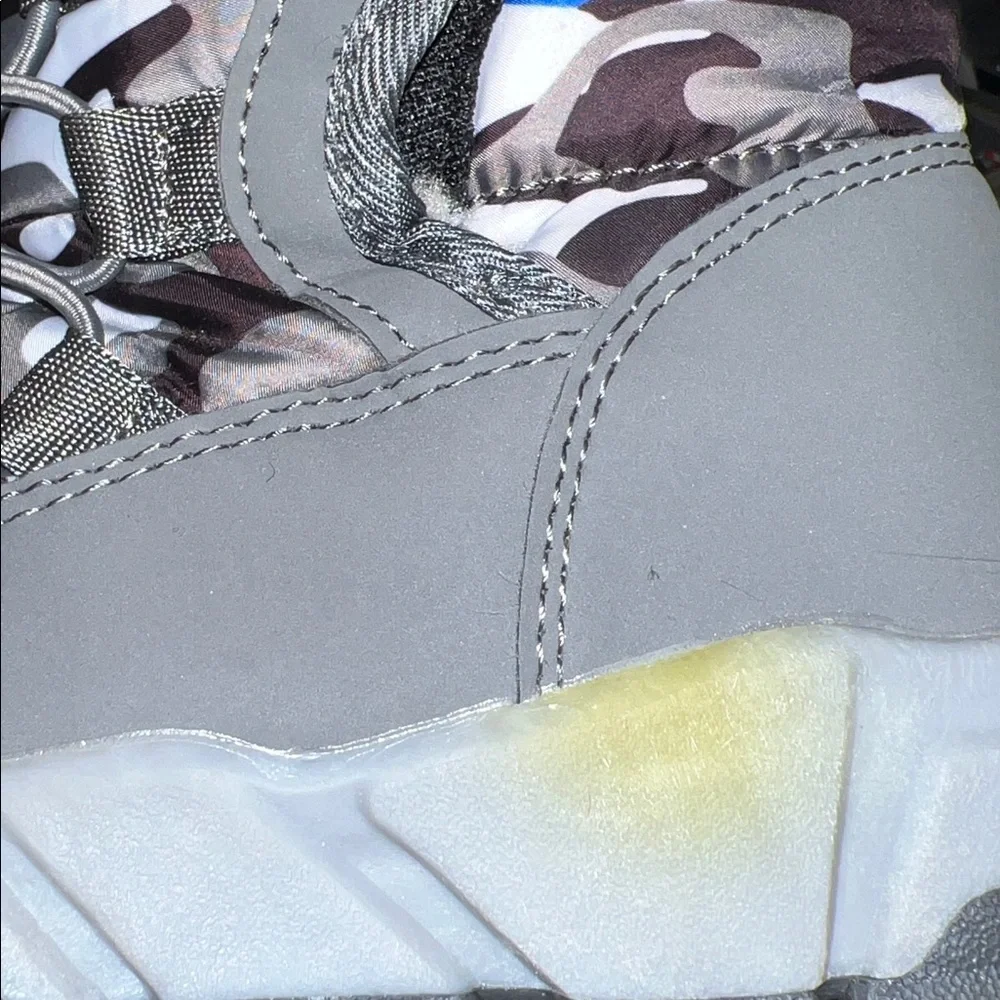 Hobibear Kids Blue & Gray Camo Winter Boots